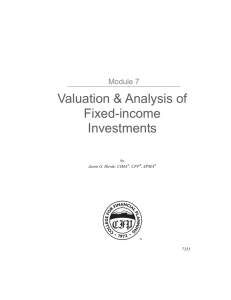 Valuation & Analysis of Fixed-income Investments