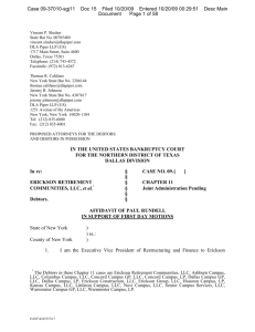 Case 09-37010-sgj11 Doc 15 Filed 10/20/09 Entered 10/20/09 00