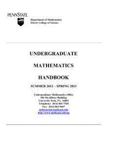 undergraduate mathematics handbook