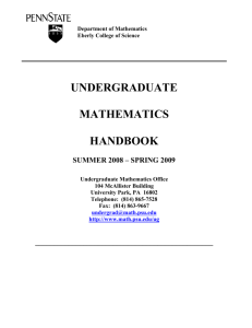 Undergraduate Mathematics Handbook