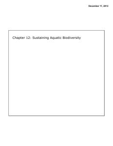 Chapter 12: Sustaining Aquatic Biodiversity