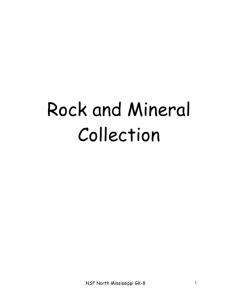 mineral collection - University of Mississippi