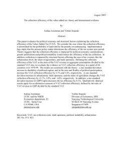 The collection efficiency of the value added tax: theory