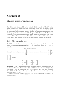 Chapter 2 Bases and Dimension