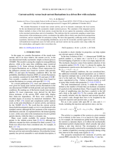 Current-activity versus local-current fluctuations in a driven flow with