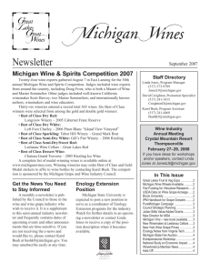 Michigan Wines Newsletter