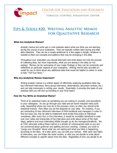 Tips & Tools #20: Writing Analytic Memos for Qualitative Research