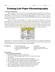 Training Lab: Paper Chromatography