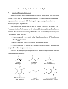 Chapter 11: Organic Chemistry