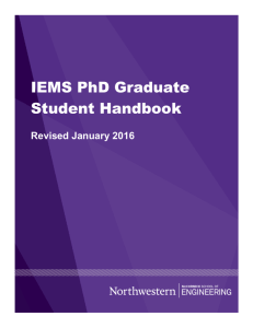 IEMS PhD Graduate Student Handbook