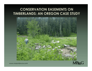 CONSERVATION EASEMENTS ON TIMBERLANDS: AN OREGON