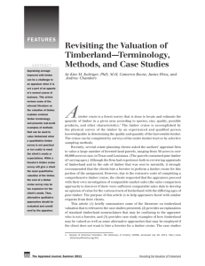 Revisiting the Valuation of Timberland—Terminology, Methods, and