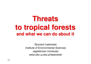 Threats to tropical forests