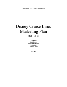 Disney Cruise Line: Marketing Plan