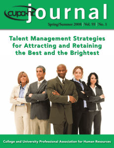 Talent Management Strategies for Attracting and - CUPA-HR