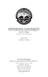 2014–2015 Academic Catalog - Seaver College