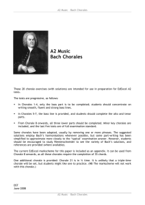 A2 Music Bach Chorales
