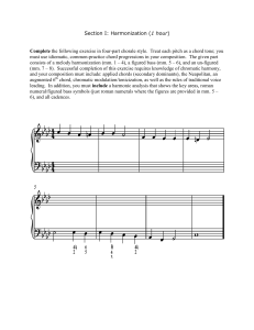 Section I: Harmonization - School of Music