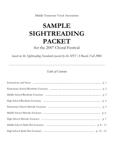 Sight Reading Sample Packet (posted 2-4-14)