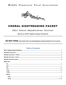 choral sightreading packet - Middle Tennessee Vocal Association