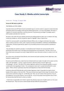 Case Study 5: Media article transcripts