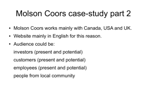 Molson Coors case-study part 2