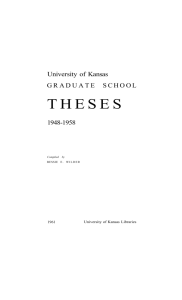 THESES - KU ScholarWorks - The University of Kansas
