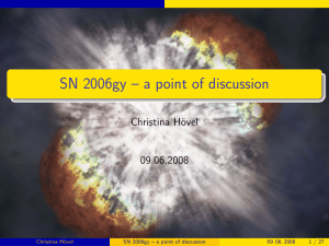 SN 2006gy -- a point of discussion