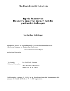 Type Ia Supernovae: Bolometric properties and new tools for