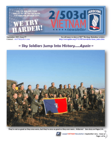 Sky Soldiers Jump Into History….Again