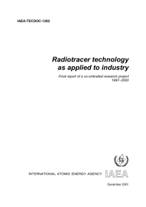 Radiotracer technology as applied to industry