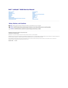 Dell Latitude D630 Service Manual