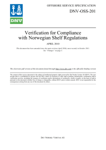 DNV-OSS-201: Verification for Compliance with