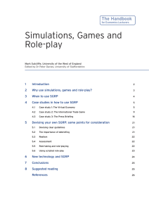 Simulations, Games and Role-play