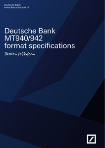 Deutsche Bank MT940/942 format specifications