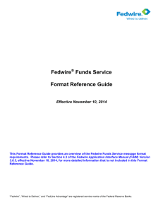 Fedwire Funds Service - Format Reference Guide