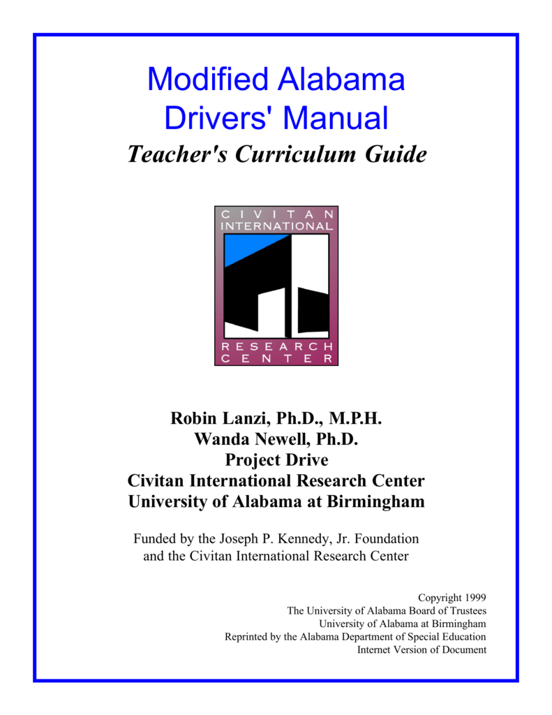 alabama driving manual 2018