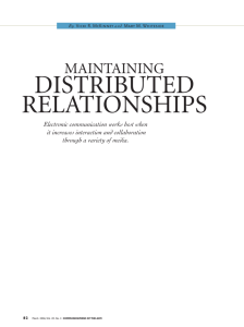 DISTRIBUTED RELATIONSHIPS