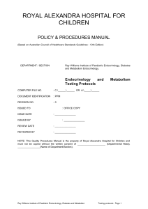 Endocrine Testing Manual