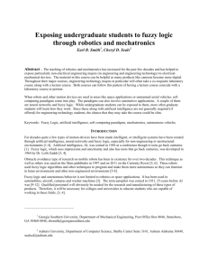 Exposing undergraduate students to fuzzy logic - ASEE