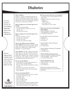 Diabetes - Texas Children's Health Plan