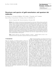 Structures and spectra of gold nanoclusters and