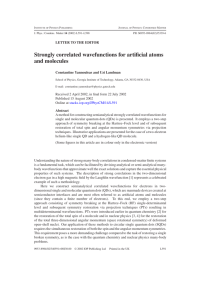 Strongly correlated wavefunctions for artificial