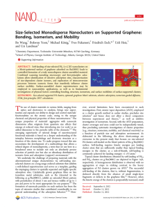 Size-Selected Monodisperse Nanoclusters on Supported Graphene