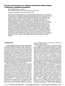 Structure and dynamics of n-alkanes confined by