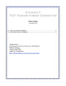 APPENDIX P PGP RANDOM NUMBER GENERATION