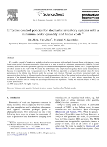 Effective control policies for stochastic inventory systems