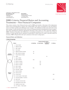 Financial Ratios and Accounting Treatments