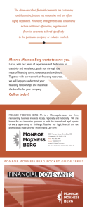 financial covenants - Monroe Moxness Berg