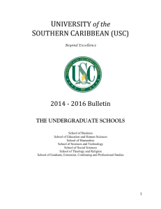 UNIVERSITY of the SOUTHERN CARIBBEAN (USC)
